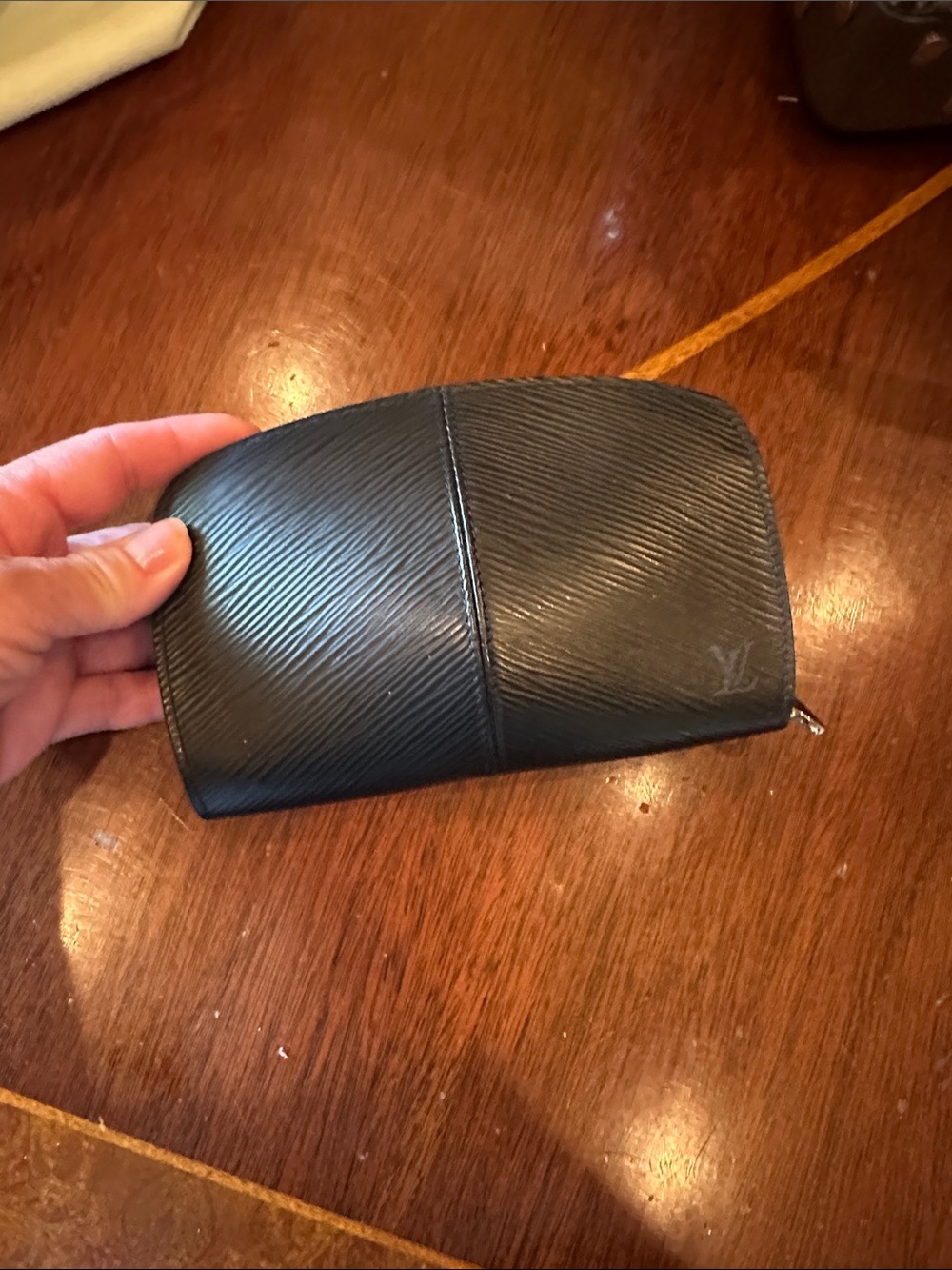Louis Vuitton Black Epi Leather Zipper Pouch